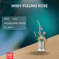 Mould King 10009 Wish-fulling Rose Flower Bouquet Building Set | 1,203 PCS