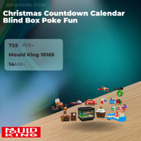 MOULD KING 10165 Christmas Countdown Calendar Blind Box Poke Fun with 725 Pieces