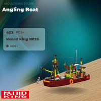 MOULD KING 10135 Angling Boat with 403 Pieces