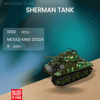 MOULD KING 20024 Sherman Tank with 1000 Pieces
