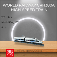 MOULD KING 12021 World Railway CRH380A High-speed Train with 1211 Pieces