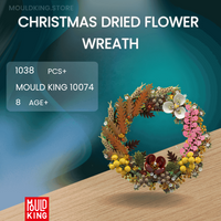 Mould King 10074 Christmas Dried Flower Wreath Building Set | 1,038 PCS