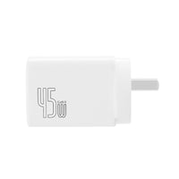 iQuick GaN II 45W PD3.0+QC3.0 Dual Ports Charging Adapter-White