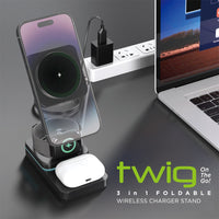 iQuick Twig T6 3 in 1 Foldable Wireless Charger Stand