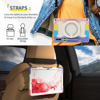Armor Shockproof Handle Ring Rotation Case Cover for Samsung Galaxy Tab S9+ X810 / S9 FE+ X610 / S10+ X820