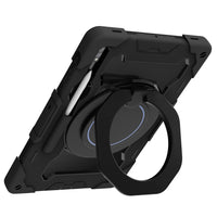 Armor Shockproof Handle Ring Rotation Case Cover for Samsung Galaxy Tab S9+ X810 / S9 FE+ X610 / S10+ X820