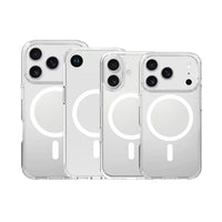 iPhone 17 Pro Max High Quality Acrylic + TPU Hybrid Transparent Case Cover With Magnetic Ring