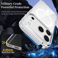 iPhone 17 Pro High Quality Acrylic + TPU Hybrid Transparent Case Cover With Magnetic Ring