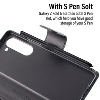 Hanman PU Flip Leather Wallet Cover Case for Samsung Galaxy Z Fold 7