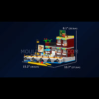 Mould King 10143 Seaside Restaurant Block Building Set | 989 Pcs