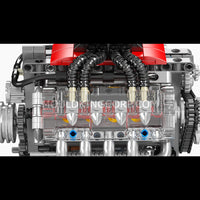 Mould King 10171 Chevy LSX454 Motorized V8 Engine Building Set | 487 Pcs