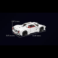 Mould King 10196 Italian Hypercar Building Set with Quad Exhaust | 1,423 Pcs