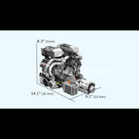 Mould King 10201 Motorised Hypercar W16 Engine & Gearbox Building Set | 2,024 Pcs