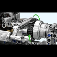 Mould King 10207 PAG Turbocharged V12 Engine Building Set | 761 Pcs