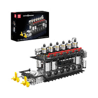 Mould King 10209 Inline 6-Cylinder Aircraft Carrier Engine Building Set | 3,222 Pcs