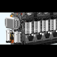 Mould King 10209 Inline 6-Cylinder Aircraft Carrier Engine Building Set | 3,222 Pcs