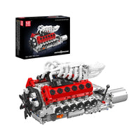 Mould King 10210 Motorized V12 Naturally Aspirated Engine Model Building Block Set | 1,366 Pcs
