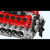 Mould King 10210 Motorized V12 Naturally Aspirated Engine Model Building Block Set | 1,366 Pcs