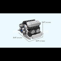 Mould King 10213 Motorized S55 Inline-6 Engine Model Building Set | 744 Pcs