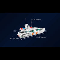 Mould King 10218 White Dolphin Yacht Building Set | 857 Pcs