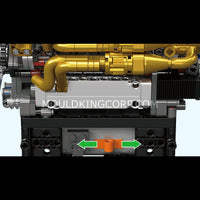 Mould King 10224 Motorized Valkyrie V12 Engine Model Set | 974 Pcs