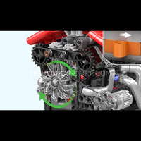 Mould King 10226 V12 Supercar Engine with Transmission Building Set | 863 Pcs