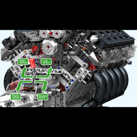 Mould King 10250 LFA V10 Engine Model Building Set | 1,834 Pcs