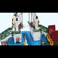 Mould King 16068 Northern Europe Town Folding Bridge Building Set | 2,066 Pcs
