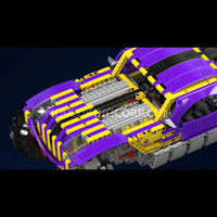 Mould King 18009 Purple Gold Tiger 6x6 Climbing Truck RC Building Set | 2,014 Pcs