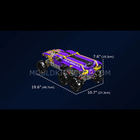 Mould King 18009 Purple Gold Tiger 6x6 Climbing Truck RC Building Set | 2,014 Pcs