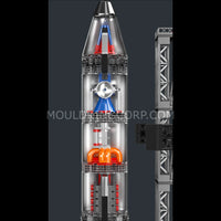Mould King 21077 Chrome Starship & Launch Tower Building Set | 1,231 Pcs