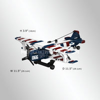 Mould King 24066 American Racing Biplane Building Set | 540 Pcs