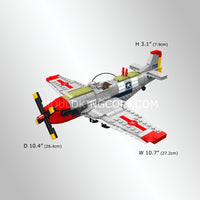 Mould King 24068 P-51D Mustang Fighter Building Block Set | 396 Pcs