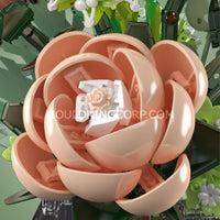 Mould King 24109 White Rose Flower Bouquet Building Set | 981 Pcs