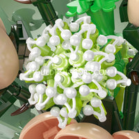 Mould King 24109 White Rose Flower Bouquet Building Set | 981 Pcs