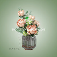 Mould King 24109 White Rose Flower Bouquet Building Set | 981 Pcs