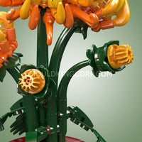 Mould King 24118 Chrysanthemum Potted Plant Building Block Set | 417 Pcs