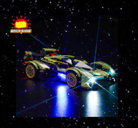 Brick Shine - Light Kit for LEGO® Larnborghini Larbo V12 Vision GTSuper Car 76923