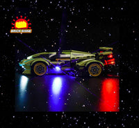 Brick Shine - Light Kit for LEGO® Larnborghini Larbo V12 Vision GTSuper Car 76923