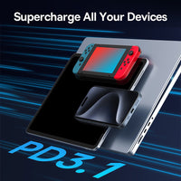Baseus Flash Series 2 USB4 Full Featured Data Cable Type-C to Type-C 240W 1M-Cluster Black Compatible for iPhone 15 / 16 / 17 Series
