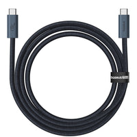 Baseus Flash Series 2 USB4 Full Featured Data Cable Type-C to Type-C 240W 1M-Cluster Black Compatible for iPhone 15 / 16 / 17 Series