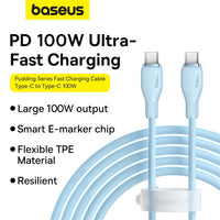 Baseus Pudding Series Fast Charging Cable Type-C to Type-C 100W 1.2m
