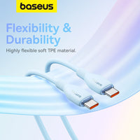 Baseus Pudding Series Fast Charging Cable Type-C to Type-C 100W 1.2m
