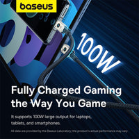 Baseus Unbreakable Series Fast Charging Data Cable Type-C to Type-C 100W 2m for iPhone 15 / 16 / 17 Series