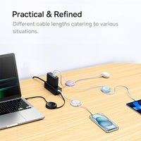Baseus Free2Draw Mini Retractable Charging Cable Type-C to Type-C 100W 1m for iPhone 15 / 16 / 17 Series