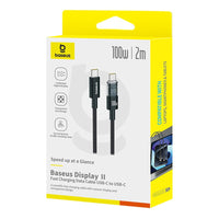 Baseus Display 2 Fast Charging Data Cable USB-C to USB-C 100W 2M for 15 / 16 / 17 Series
