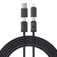 Baseus Versatile Two-for-Two Fast Charging Cable U+C to C+L 60W 2M