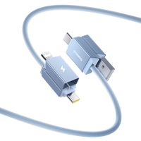 Baseus Versatile Two-for-Two Fast Charging Cable U+C to C+L 60W 2M