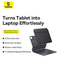 Baseus Brilliance Series 2 Original Keyboard Case for iPad Pro 11" (2018 / 2020 / 2021 / 2022) / iPad Air 4 / Air 5 / Air 6-Cluster Black