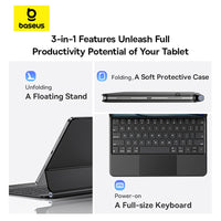 Baseus Brilliance Series 2 Original Keyboard Case for iPad Pro 11" (2018 / 2020 / 2021 / 2022) / iPad Air 4 / Air 5 / Air 6-Cluster Black